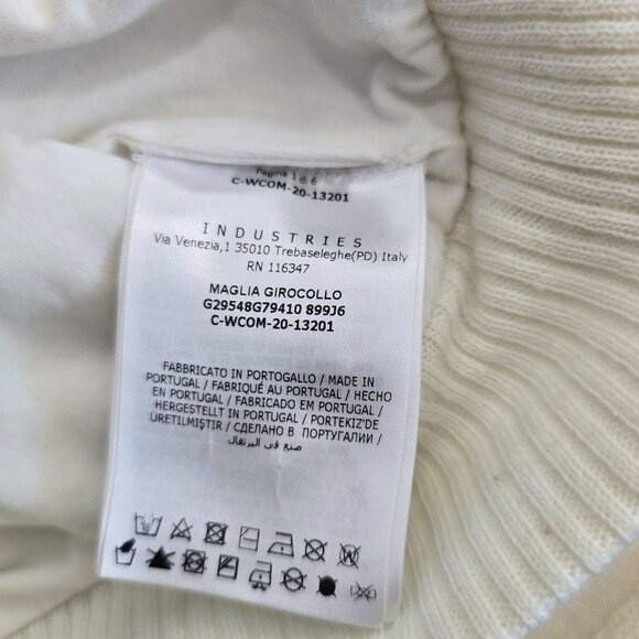 Moncler Kids Cable Knit Sweater Size 8 Anni 130cm White Cotton & Wool winter - Picture 12 of 14